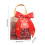 Sac cadeau de Noël transparent avec poignée dorée, rouge 4