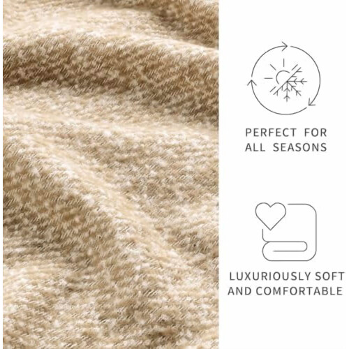 Acrylic Throw Blanket 50 x 70 in Yellow 2
