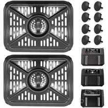 Air Fryer Grill Pan for Ninja Foodi DZ401/DZ550 10QT DualZone, Compatible with DZ401 DZ550, Dishwasher Safe