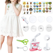 Button Maker Machine – Manual Press for DIY Pin Making, Badge Crafting Kit, Parent-Child & Family Activities (Compatible with Standard 1", 1.25",