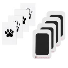 Inktloze pootafdrukset voor honden en katten (4 stuks)
