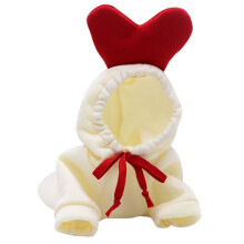 CawBing Winter Warm Dog Hoodie, Polar, Frog Fruit, Ubranka dla małych psów, Czerwony, Mały