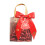 Sac cadeau de Noël transparent avec poignée dorée, rouge 2