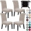 4er-Pack Stretch-Stuhlhussen mit Sicherheitsgurt, Taupe 1