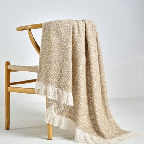 Acrylic Throw Blanket 50 x 70 in Yellow 1