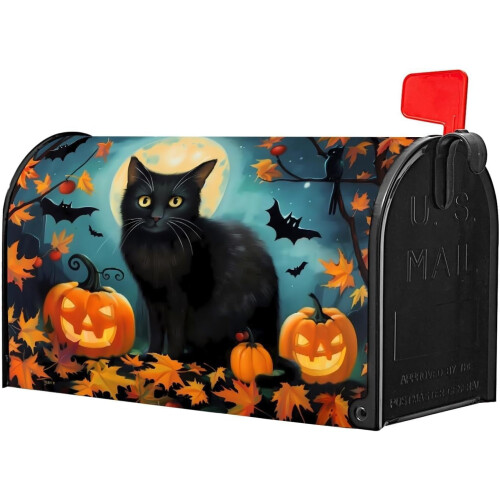 Μαγνητικό κάλυμμα γραμματοκιβωτίου για το Halloween με κουκουβάγια και τρομακτικά 1