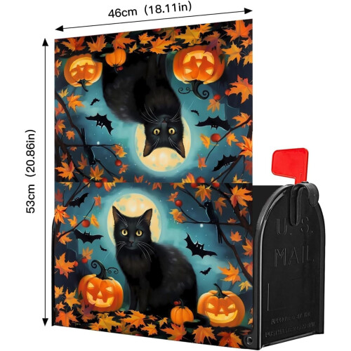 Μαγνητικό κάλυμμα γραμματοκιβωτίου για το Halloween με κουκουβάγια και τρομακτικά 2