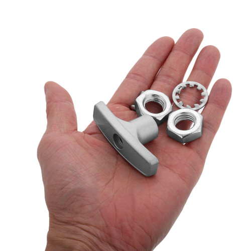 Silver Aluminium Rv Sewer Valve Handle 1Set Replacement Solution for Camper Use Maintenance 2
