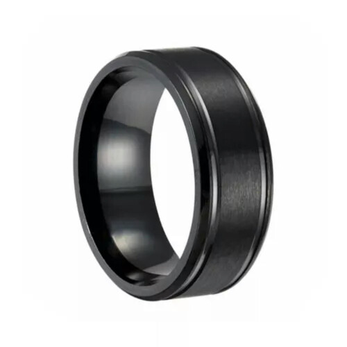 Bague unisexe en silicone, élastiques antibactériens, bagues en acier inoxydable - 37-8