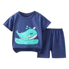 Babykleidung für Mädchen und Jungen, Baby-Outfits, Hemden-Sets, Kleinkind-Zweiteiler mit Cartoon-Print, Kurzarm