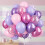 Pacote com 50 balões de látex rosa e roxo de 12 polegadas 1