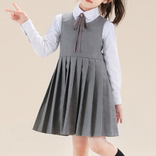 Kids Girls School Uniform Summer Pleated Dress Tank Dress Ruffled Sleeveless Sun Dress Casual Spring Princess Dress Kids Girls Clothes