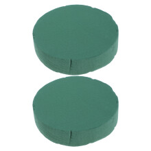 FRCOLOR 2 Pcs Flower Foam Blocks Round Floral Gooseneck Riser Green