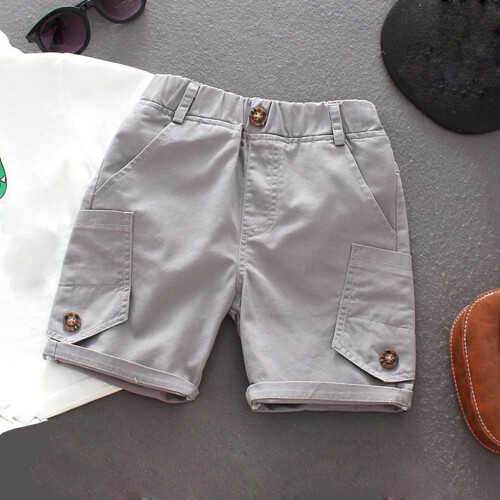 YOUSNH Short en coton uni gris pour bébé garçon (6-7 ans) 1