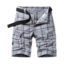 Pantalones cortos cargo para hombre Heyac, cintura elástica, lisos, para trabajo y actividades al aire libre, estilo ripstop, ropa urbana informal y