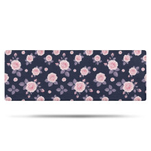 Pioneer Flower Floral Bathroom Rug, Non-Slip Microfiber Mat with Rubber Backing, Soft 17"x47", Compatible with All Bath Floors