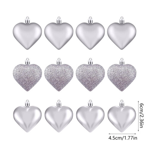 Heart-shaped Valentine's Day decorations colorful shimmering 2