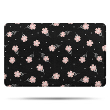 Χαλί μπάνιου Pioneer Flower Floral, αντιολισθητικό χαλάκι μικροϊνών με λαστιχένια