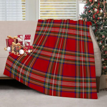 Blaincéad Caithimh Breac Nollag, Blaincéad Flannéil Tartan Albanach, Bog Te Cluthar, 60x80 Orlach, do Sheomra Leapa, Seomra Maireachtála, Tolg,