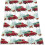 Manta decorativa estilo fazenda com estampa de caminhão vermelho e cachorro, 101,6 x 127 cm (40 x 50 polegadas) 1