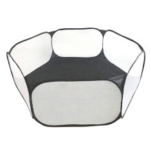 Breathable & Waterproof Small Animal Playpen Tent – Portable Outdoor Yard Fence for Kitten, Puppy, Guinea Pig, Rabbit, Hamster, Chinchilla (Black)