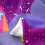 Κουβέρτα φλις μονόκερου για κορίτσια 40x50", Kawaii Galaxy Starry Sky – Συμβατή με διακόσμηση 2