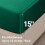 Ensemble de draps en satin vert foncé pour lit king size (4 pièces) 5