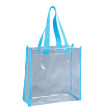 Ediodpoh Transparente Tragetasche, modische Strandtasche, Schultertasche, Handtasche für Shopping, Fitnessstudio und Reisen, 25 x 25 x 10 cm,