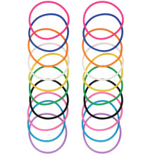 20-teiliges Set Retro-Armbänder in verschiedenen Farben für Herren, Vintage-inspirierte Handgelenkaccessoires
