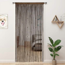Beaded Curtain Beaded Curtains for Doorways Crystals Suitable for Interior Hanging Decoration and Partitions Closet Curtains (39"x110", Coffee)