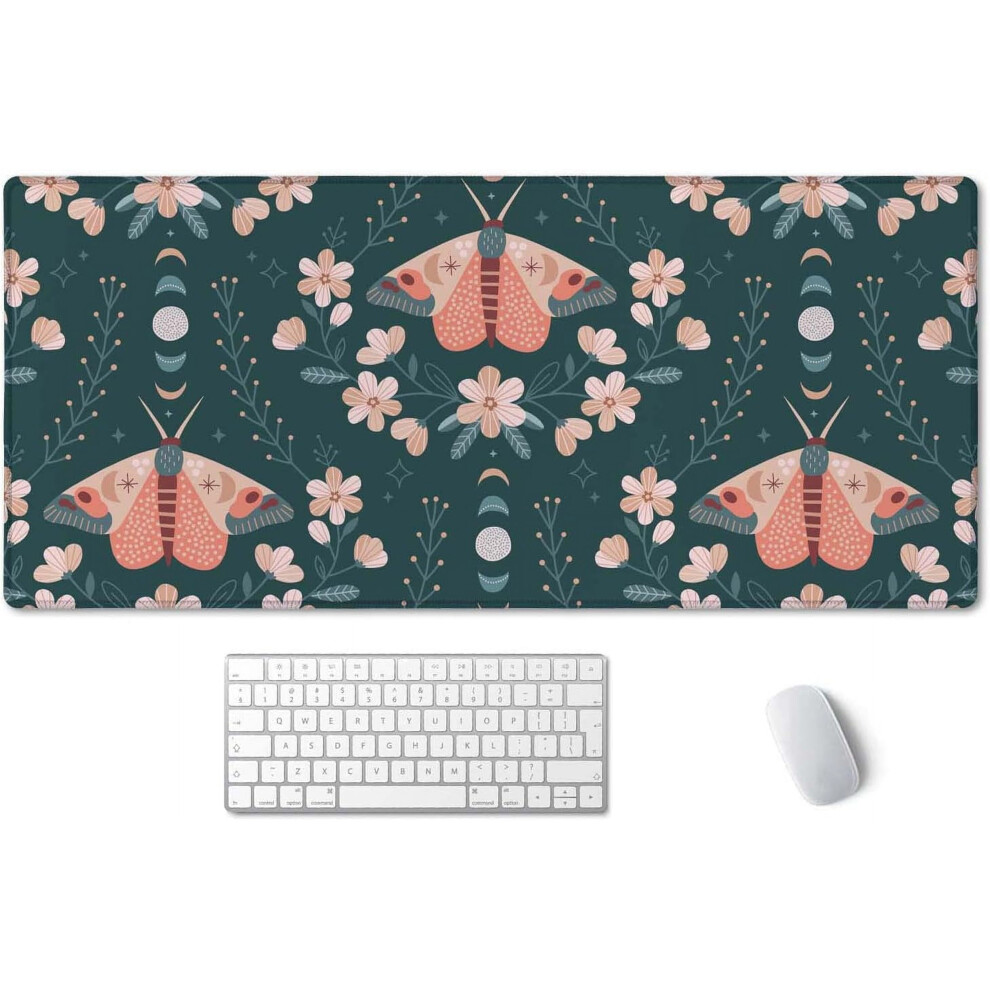 Gaming Mouse Pad Floral Moon Moth 35.4X15.7 In 922042470958