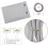 Light Grey Blackout Curtains 52x63" Silver Palm Tree 4