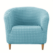 1 husă elastică pentru fotoliu de cadă cu design Bubble, Seersucker - pentru fotolii de club, living și dormitor - decor durabil și elegant