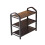 3-lags sort plastik skohylde – 45x42x20cm 1