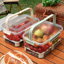 Tragbare, transparente Kühlbox mit Abflusstrennwand, 1 Stück