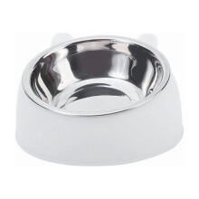 Gamelle pour chat et chien de 100 ml avec base surélevée antidérapante à 15 et protection anti-col. Accessoires pour gamelles pour animaux.