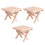 3pcs Miniature Foldable Wooden Table Set for Desk or Camping Decor 1