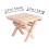 3pcs Miniature Foldable Wooden Table Set for Desk or Camping Decor 2