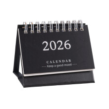 2026 Small Desk Calendar – Standing Flip Mini Desktop Calendar (3.7x3"), Thick Paper, Twin-Wire Binding, Daily Schedule & Checklist,