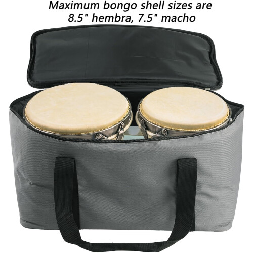 Τσάντα Bongo Drums με Λαβή Μεταφοράς, 18 ιντσών, θήκη Bongo Gig Bag για μπάσο με πυκνή 2