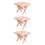 3pcs Miniature Foldable Wooden Table Set for Desk or Camping Decor 5