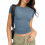 Γυναικεία T-shirts YOUSNH Μοντέρνα T-shirts για γυναίκες Εφαρμοστά T-shirt με κοντό μανίκι Basic 2