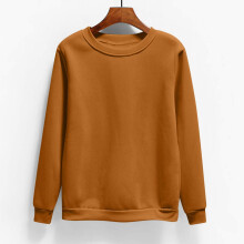 Damen-Sweatshirt, modisch, langärmelig, Rundhalsausschnitt, leicht, einfarbig, lässiges Oberteil