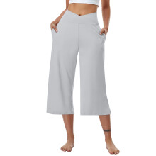 Nyári Plus Size Capri Női Hétköznapi Laza Puha Egyszínű Közepes Derekú Nadrágok S-3XL