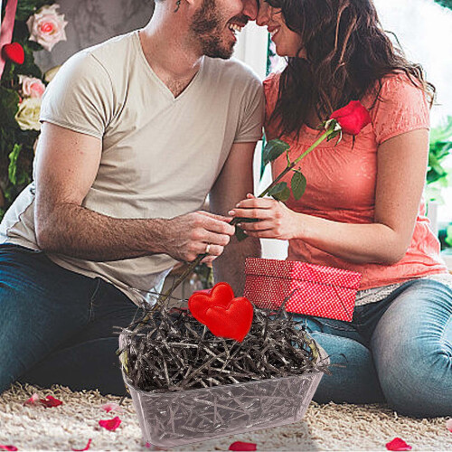 Décoration en forme de cœur en raphia de soie dorée 100 g 2