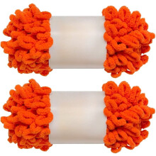 100% polyester chenille pluizig garen, 2 stuks/200 g lusvormig doe-het-zelf handbreigaren – zacht, licht en dik voor vingerbreien