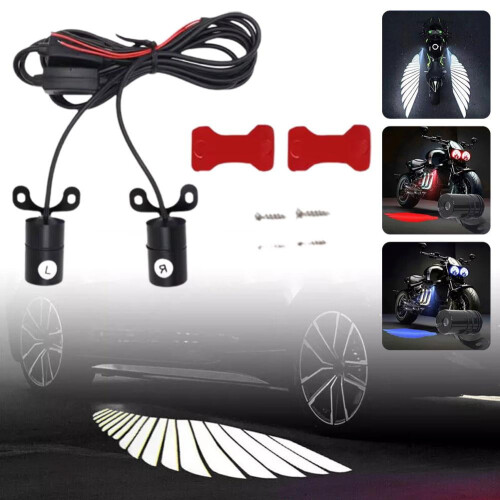 Φως LED με λογότυπο μοτοσικλέτας, προβολέας Angel Wing Universal, αδιάβροχο φως σκιάς για 1