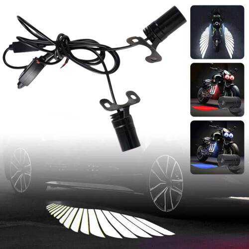Φως LED με λογότυπο μοτοσικλέτας, προβολέας Angel Wing Universal, αδιάβροχο φως σκιάς για 2