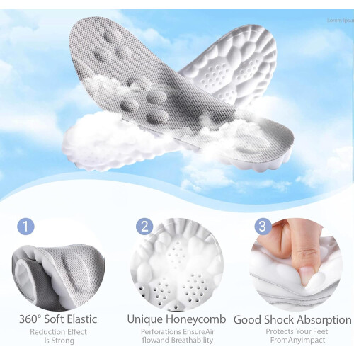 Solette in memory foam Cloud con supporto per l'arco plantare per donne e 2