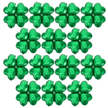 Ballons en aluminium vert à quatre feuilles (50 pièces)